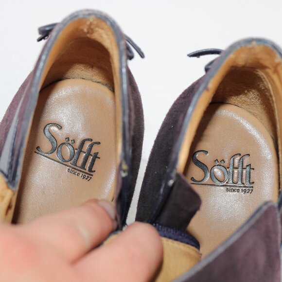 Sofft Womens Gala Boot Size 9.5 M Plum Purple Suede Kitten Heel Elegant Bootie - Picture 9 of 12